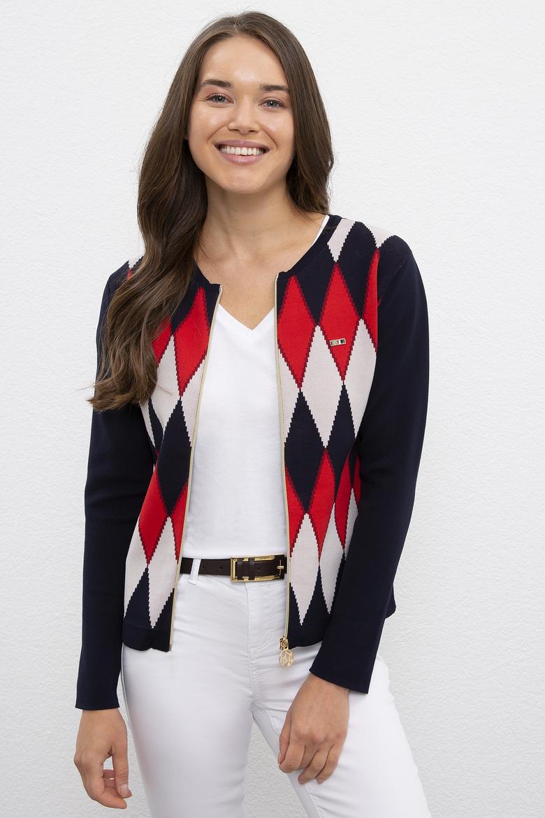 Kadın Lacivert Triko Hırka