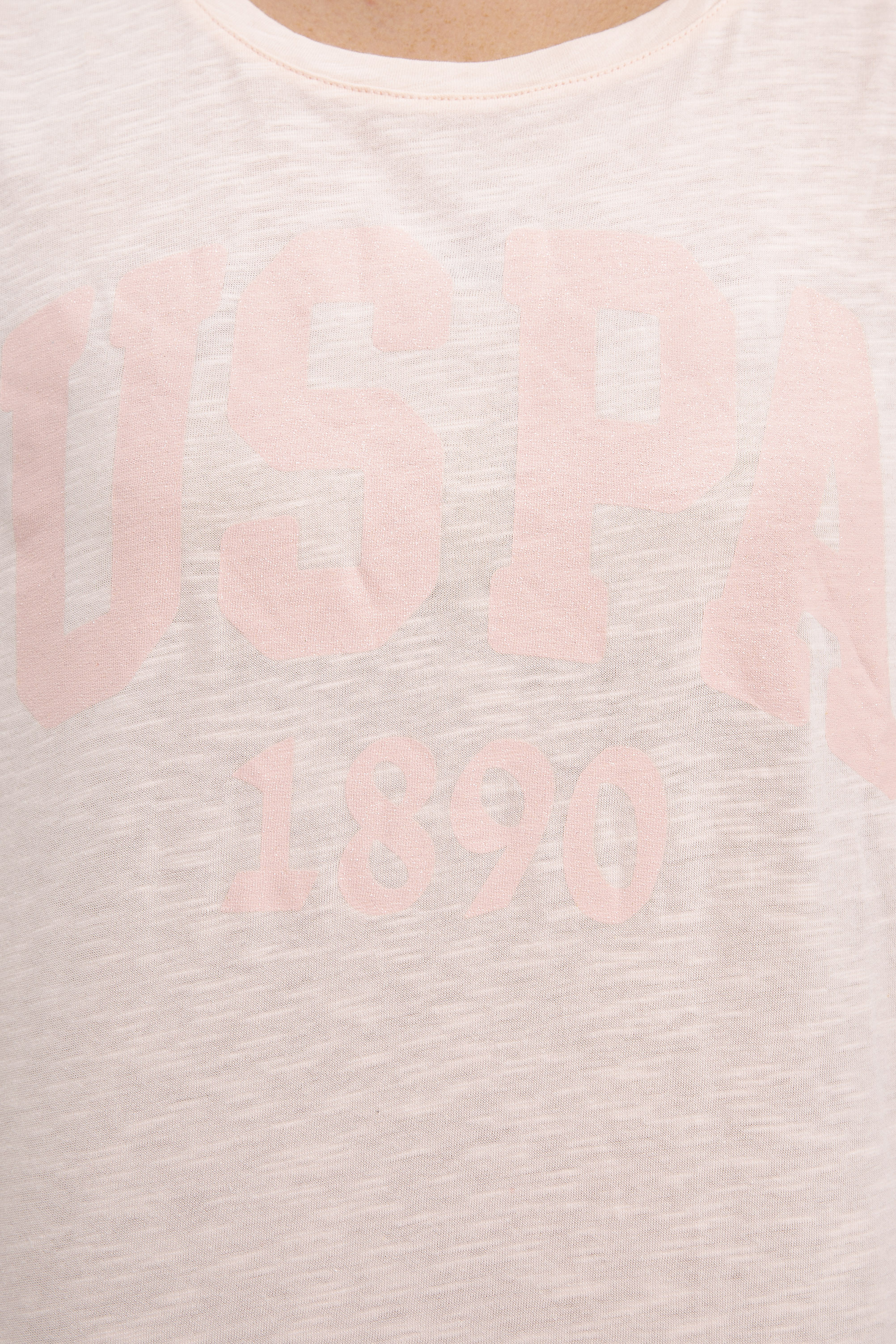 Kadın Pembe Bisiklet Yaka T-Shirt - Image 4