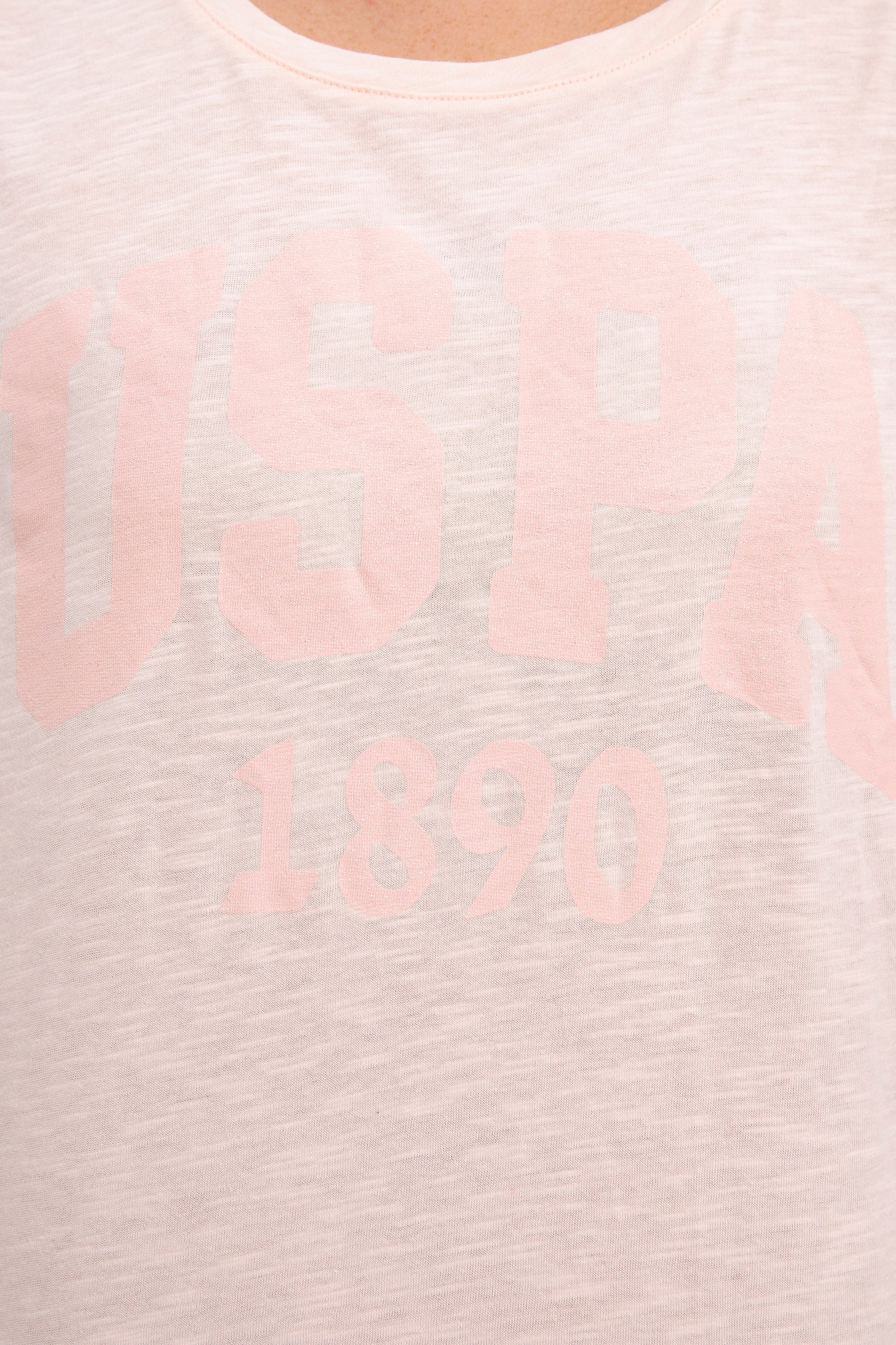 Kadın Pembe Bisiklet Yaka T-Shirt