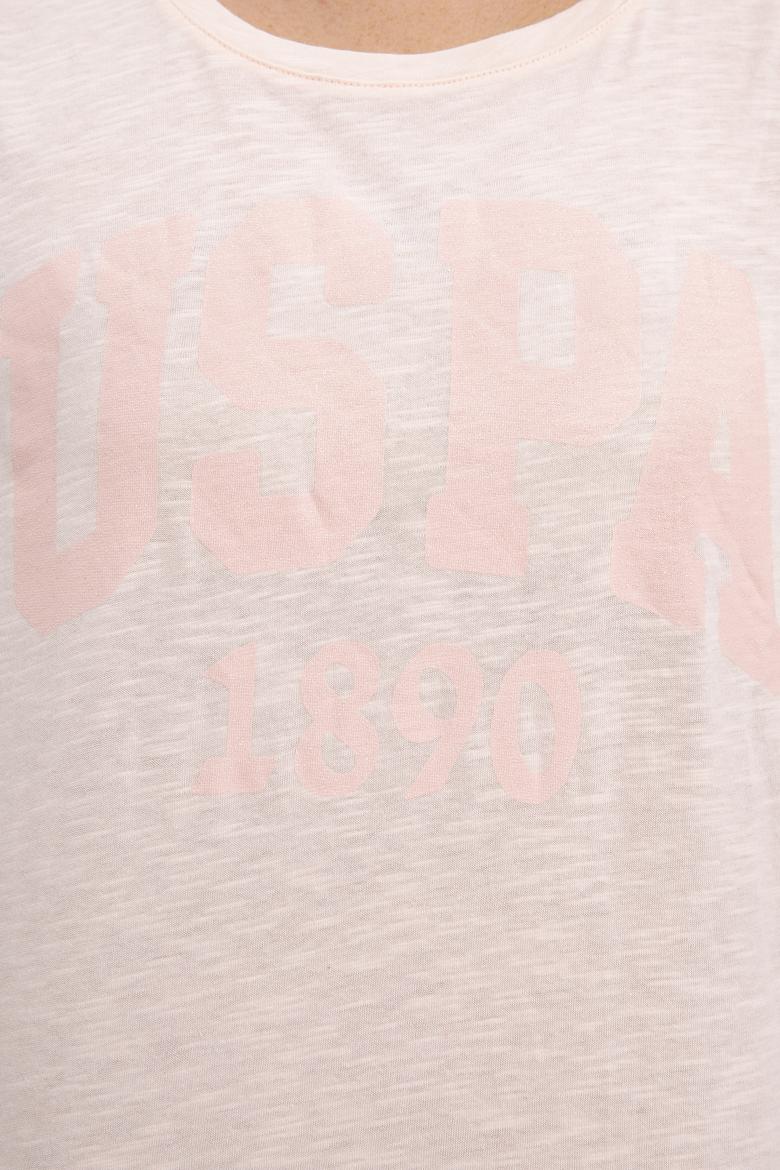 Kadın Pembe Bisiklet Yaka T-Shirt - 50202255037
