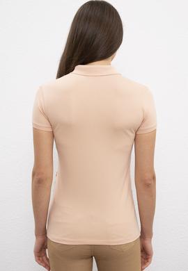 Kadın Pudra Polo Yaka Tişört - 50217837014