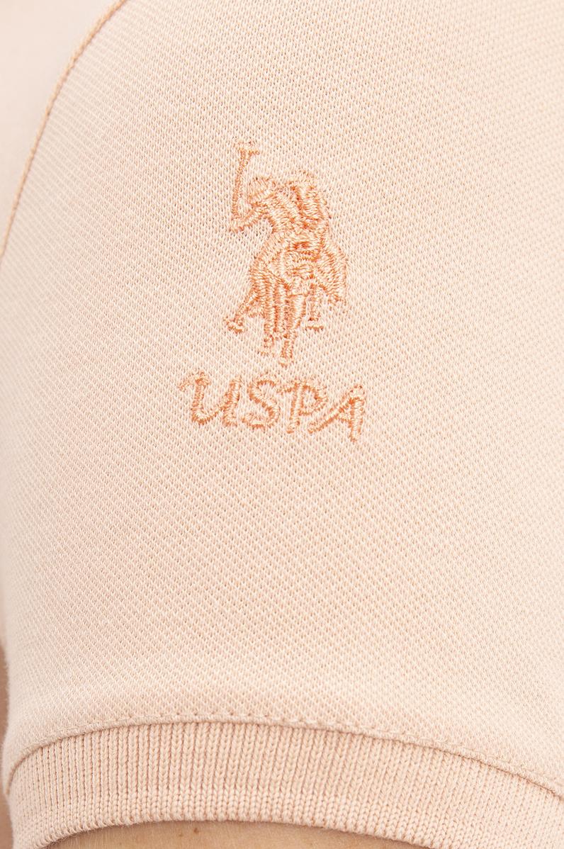 Kadın Pudra Polo Yaka Tişört