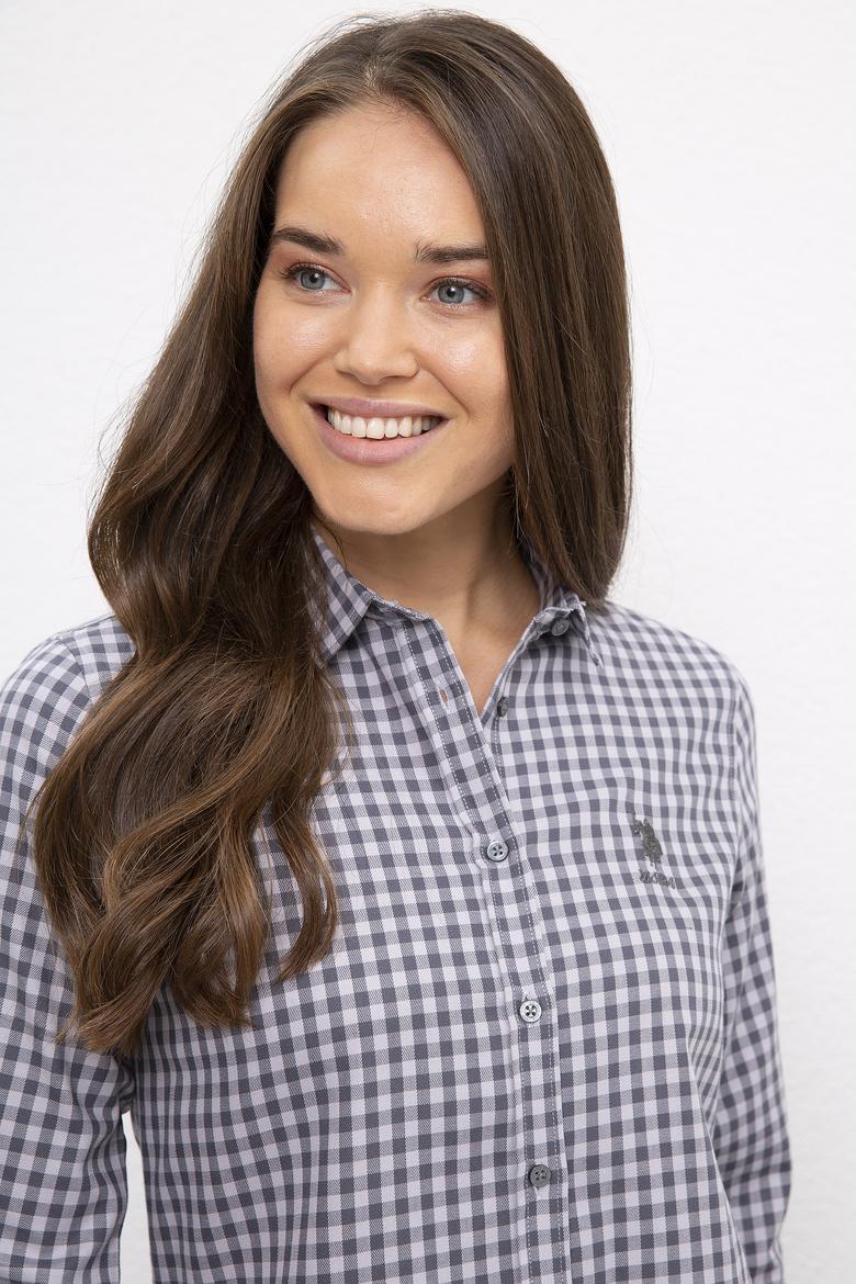 Kadın Gri Gömlek Uzunkol - 50207940033