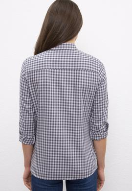 Kadın Gri Gömlek Uzunkol - 50207940033