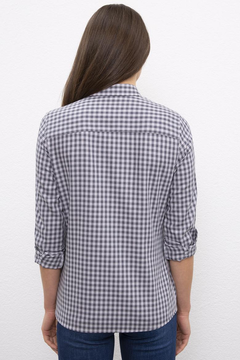 Kadın Gri Gömlek Uzunkol - 50207940033