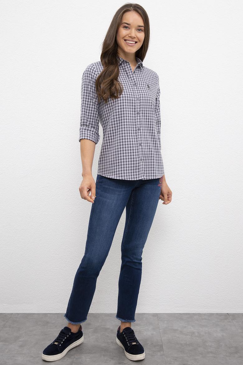 Kadın Gri Gömlek Uzunkol - 50207940033