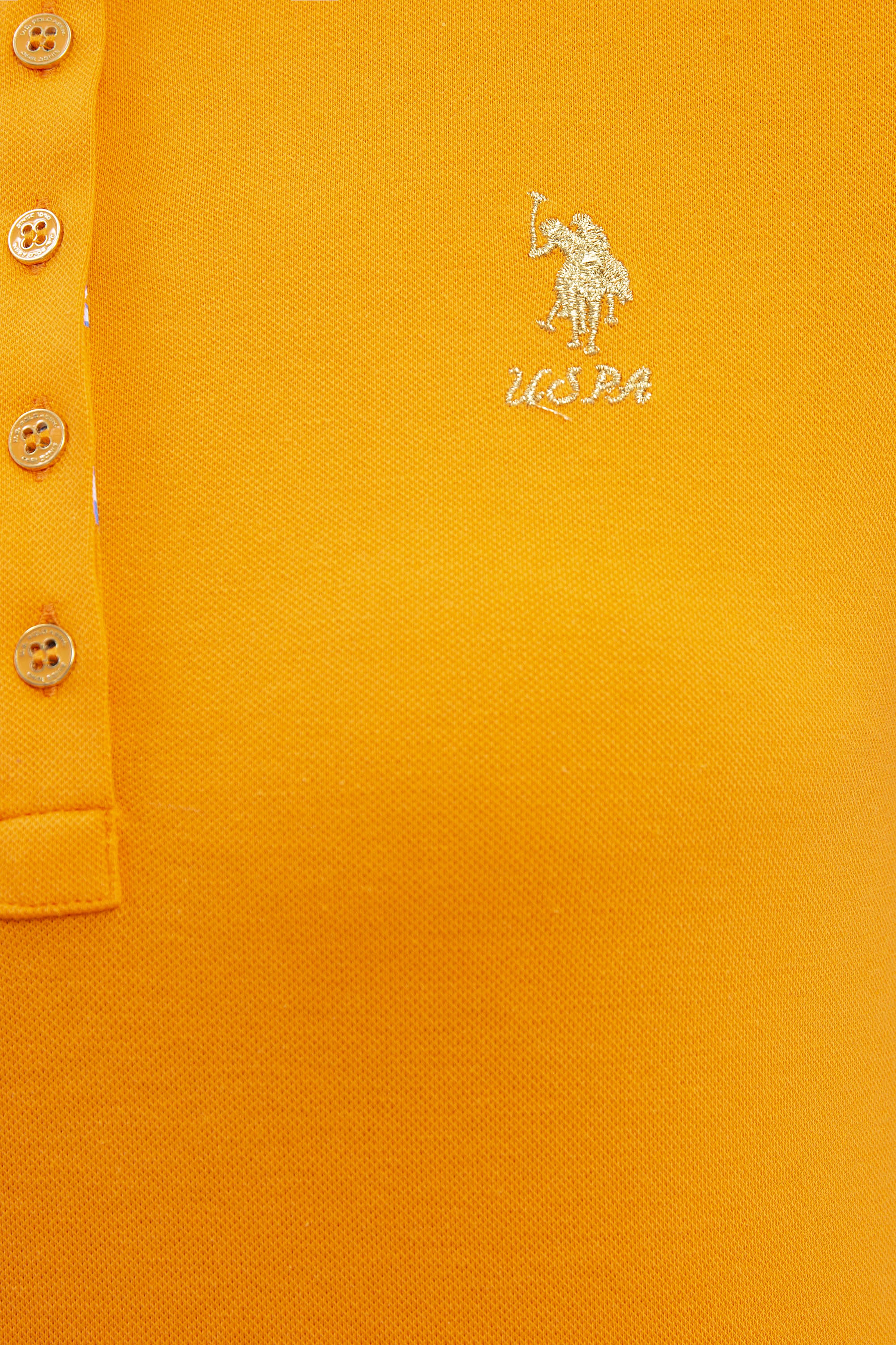 Kadın Turuncu Polo Yaka T-Shirt Basic - Image 5