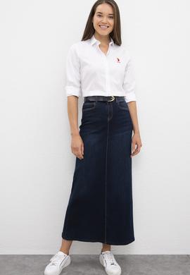 Kadın Mavi Denim Etek - 50209501003