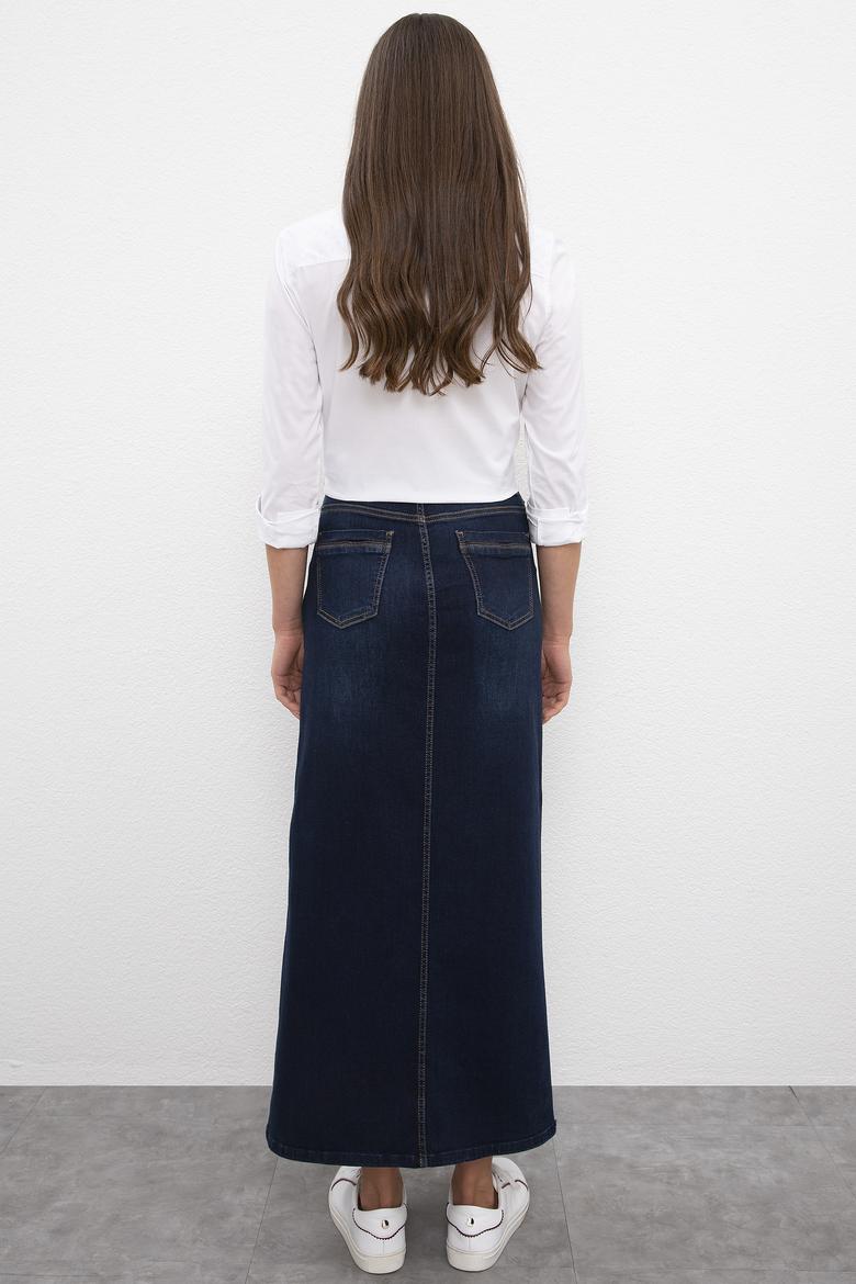 Kadın Mavi Denim Etek - 50209501003