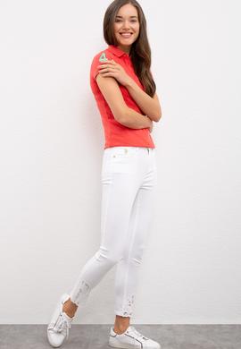 Kadın Beyaz Pantolon - 50222923005