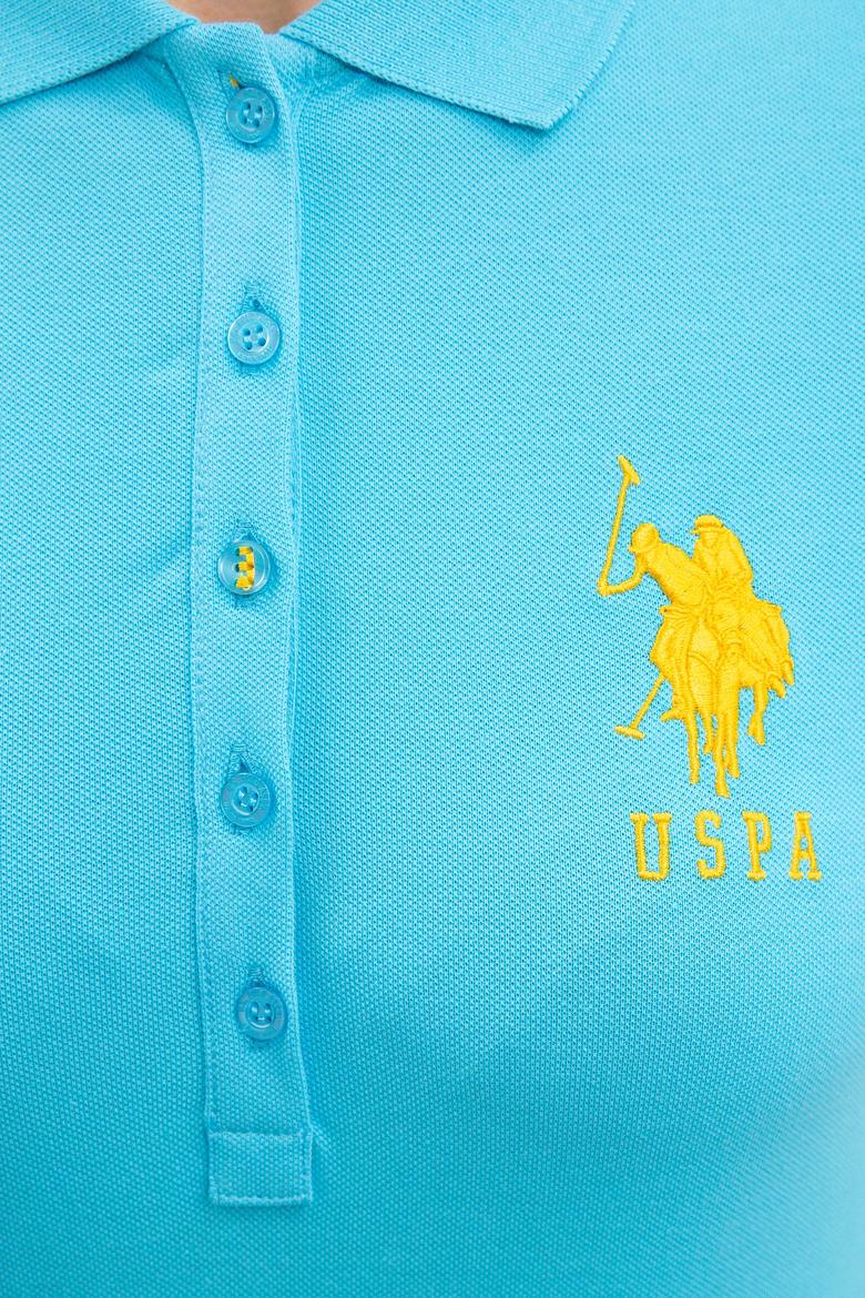 Kadın Turkuaz Polo Yaka T-Shirt Basic - 50221036103