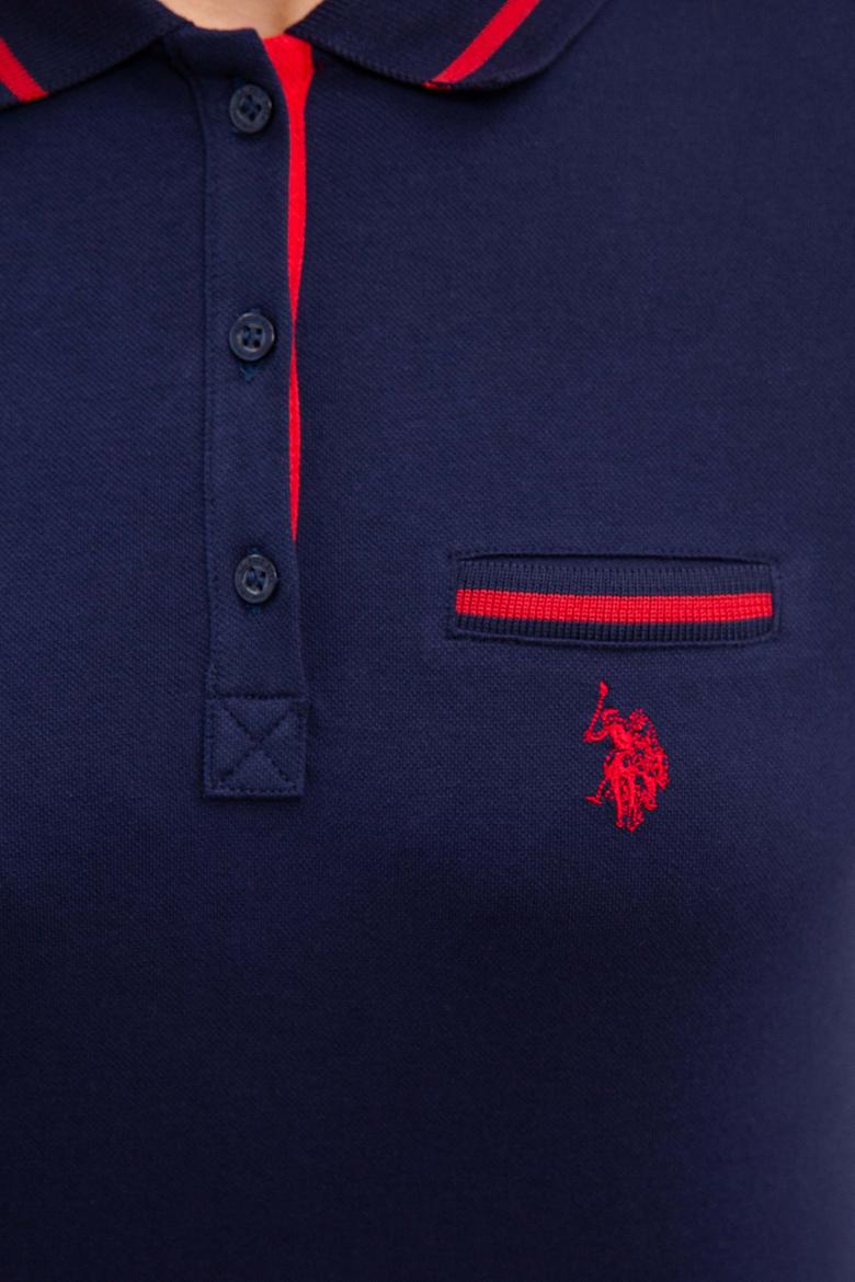 Kadın Lacivert Polo Yaka T-Shirt - 50225753013