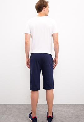 Erkek Lacivert  Örme Şort - 50218873010