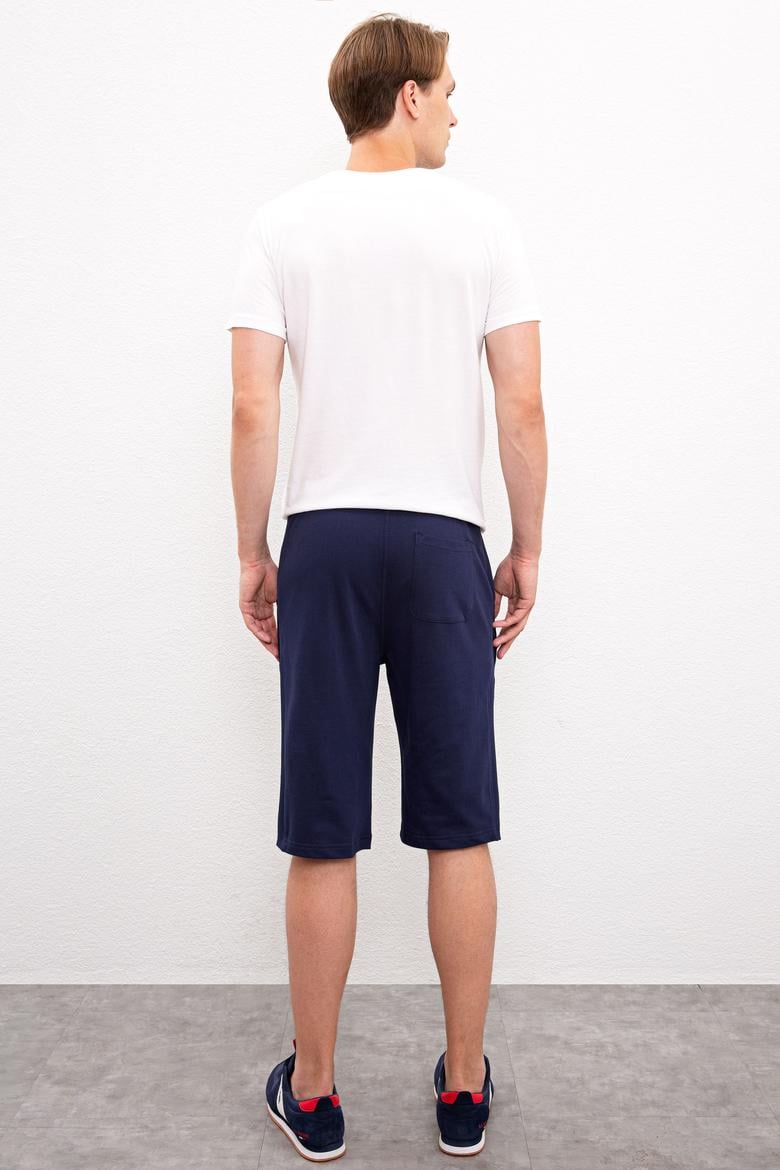 Erkek Lacivert  Örme Şort - 50218873010