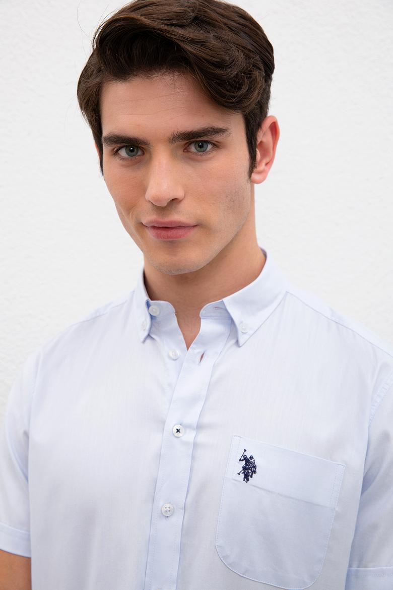 Erkek Mavi Gömlek Kısakol - 50218916007