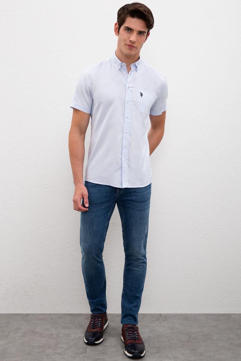 Erkek Mavi Gömlek Kısakol - 50218916007