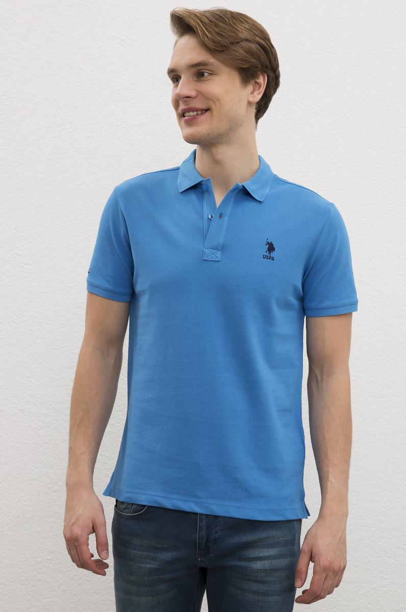 Erkek Kobalt Mavi Basic Tişört