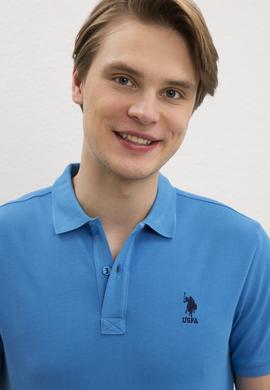 Erkek Kobalt Mavi Basic Tişört - 50222632229