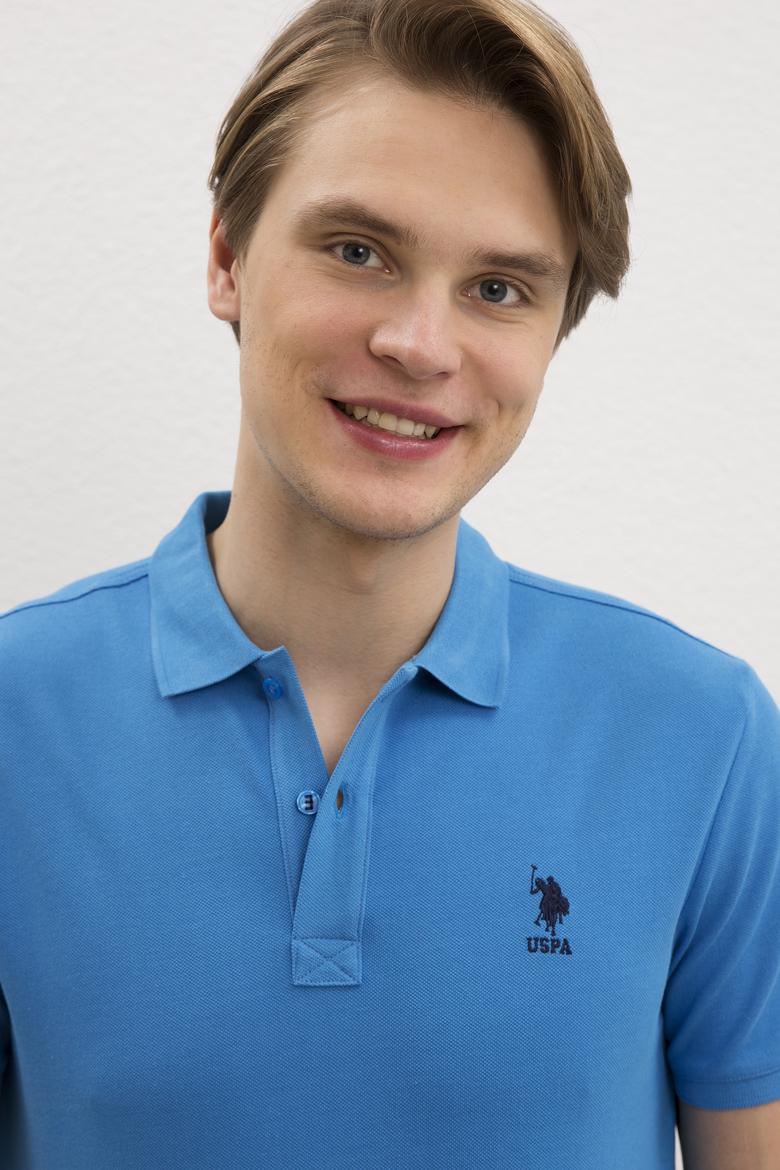 Erkek Kobalt Mavi Basic Tişört