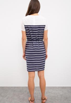 Kadın Lacivert Dokuma Elbise - 50218496004