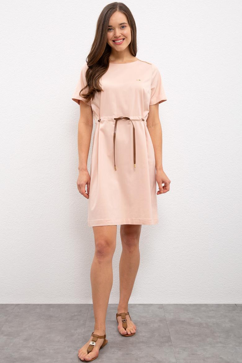 Kadın Pembe Dokuma Elbise