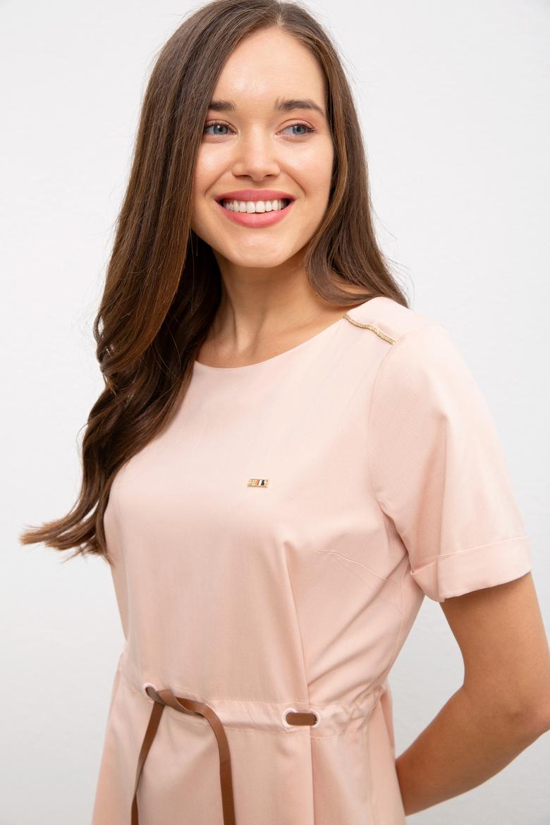 Kadın Pembe Dokuma Elbise - 50218489001