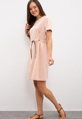 Kadın Pembe Dokuma Elbise - 50218489001