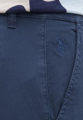 Erkek Mavi Dokuma Bermuda Capri - 50218371007