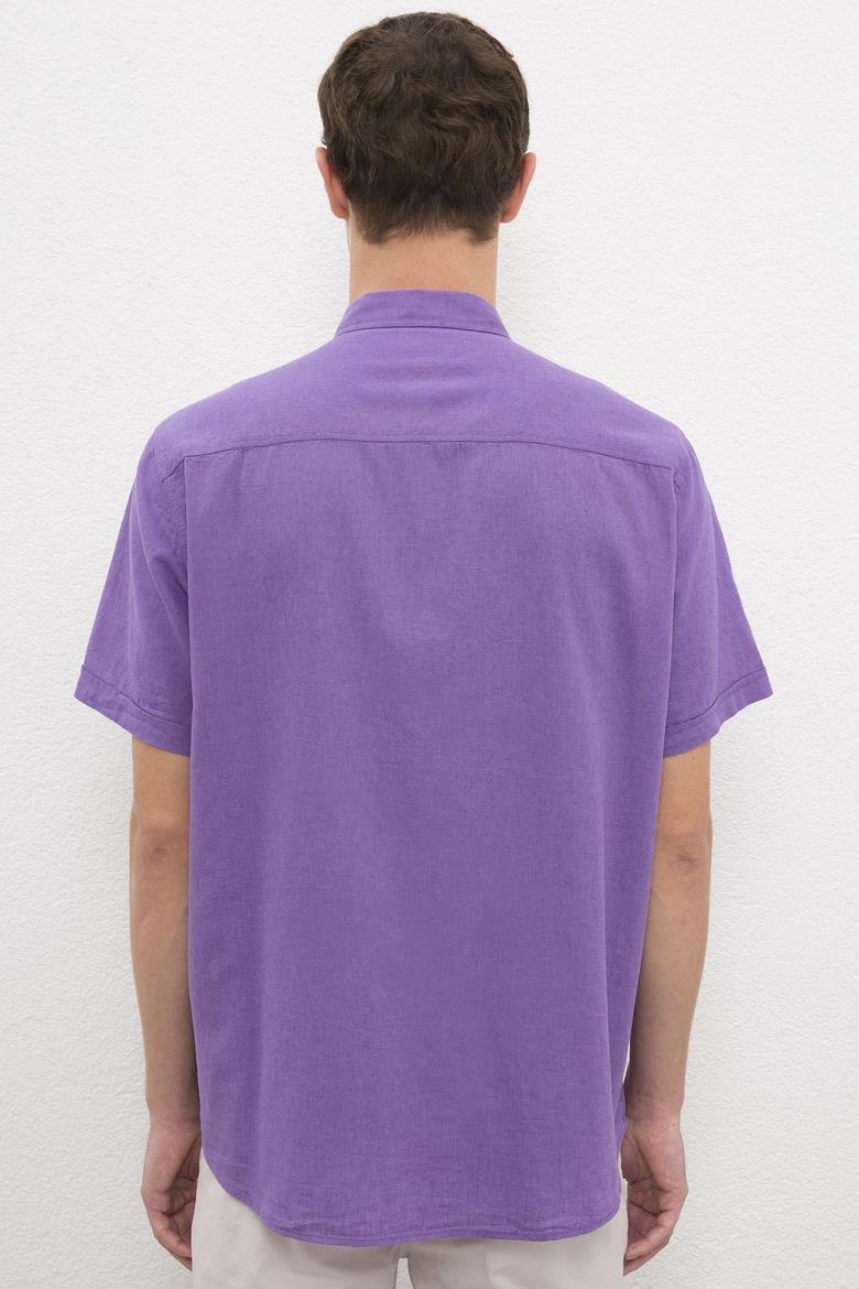 Erkek Mor Gömlek Kısakol - 50218909112