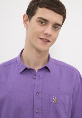 Erkek Mor Gömlek Kısakol - 50218909112
