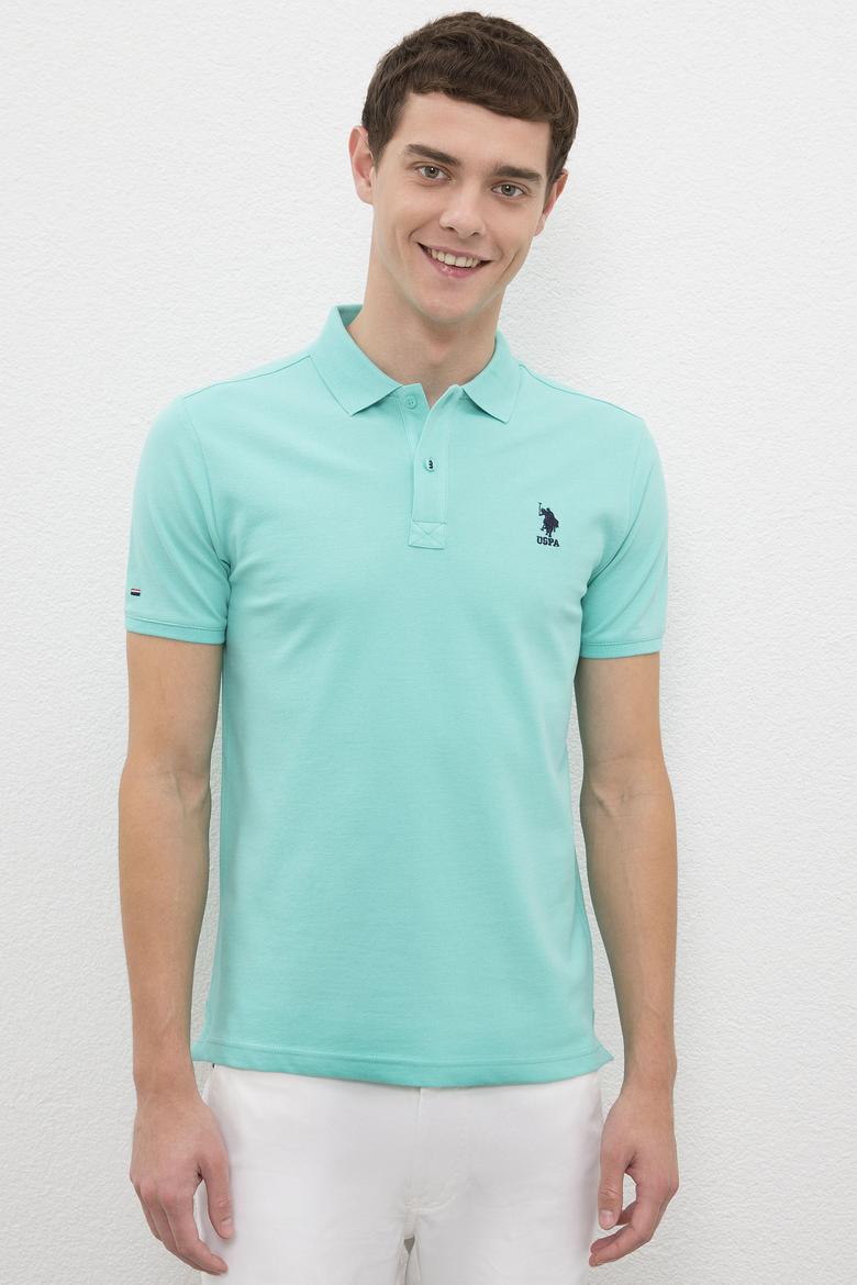 Erkek Mint Yeşili Polo Yaka T-Shirt Basic