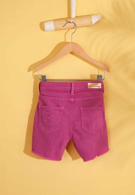 Kız Çocuk Mor Dokuma Bermuda Capri - 50203109057