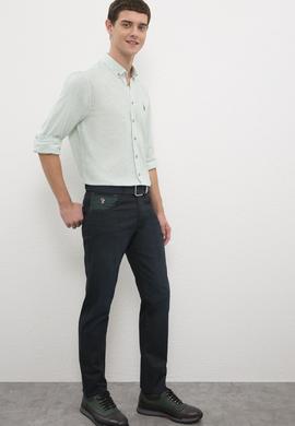 Erkek Yeşil Denim Pantolon - 50219014015