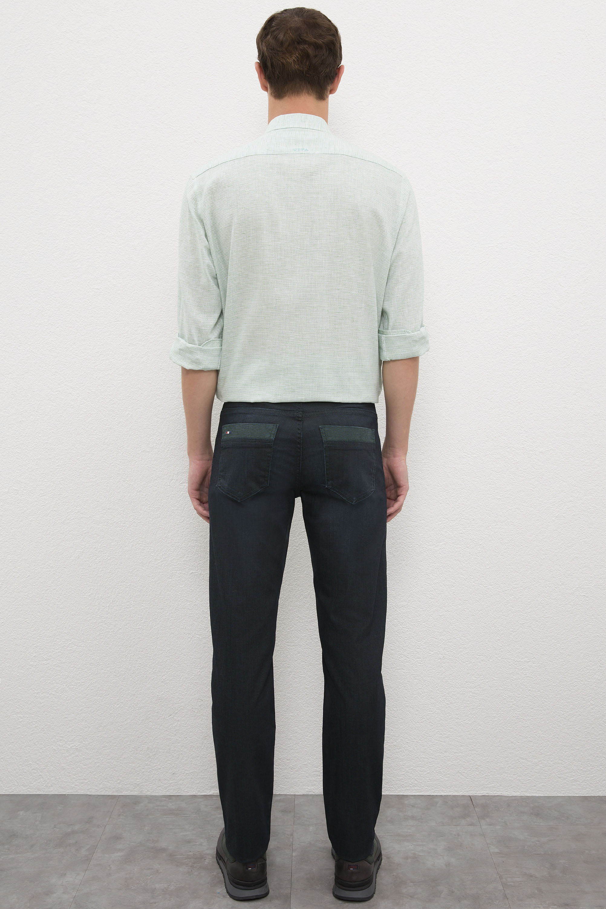 Erkek Yeşil Denim Pantolon - Image 3