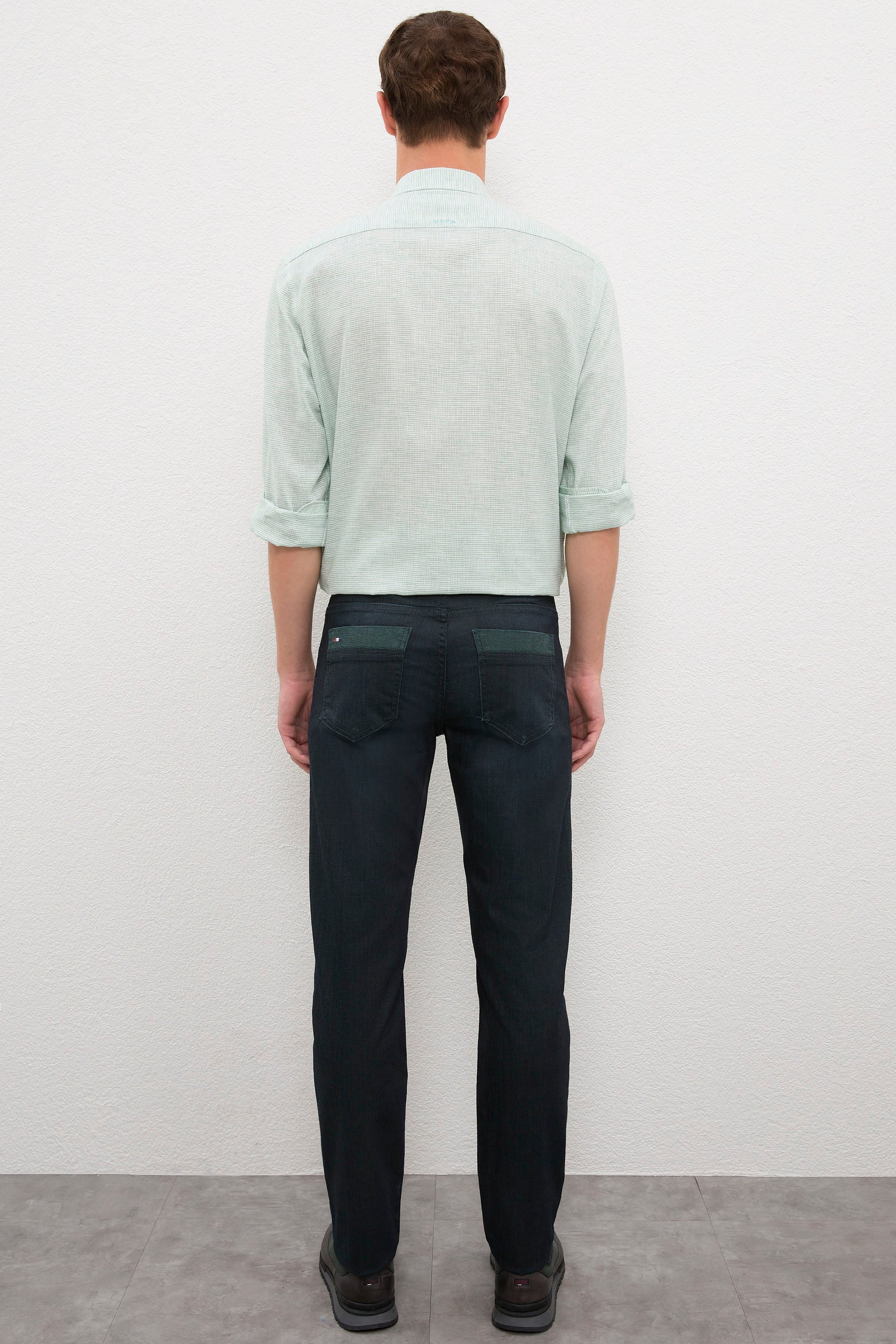 Erkek Yeşil Denim Pantolon