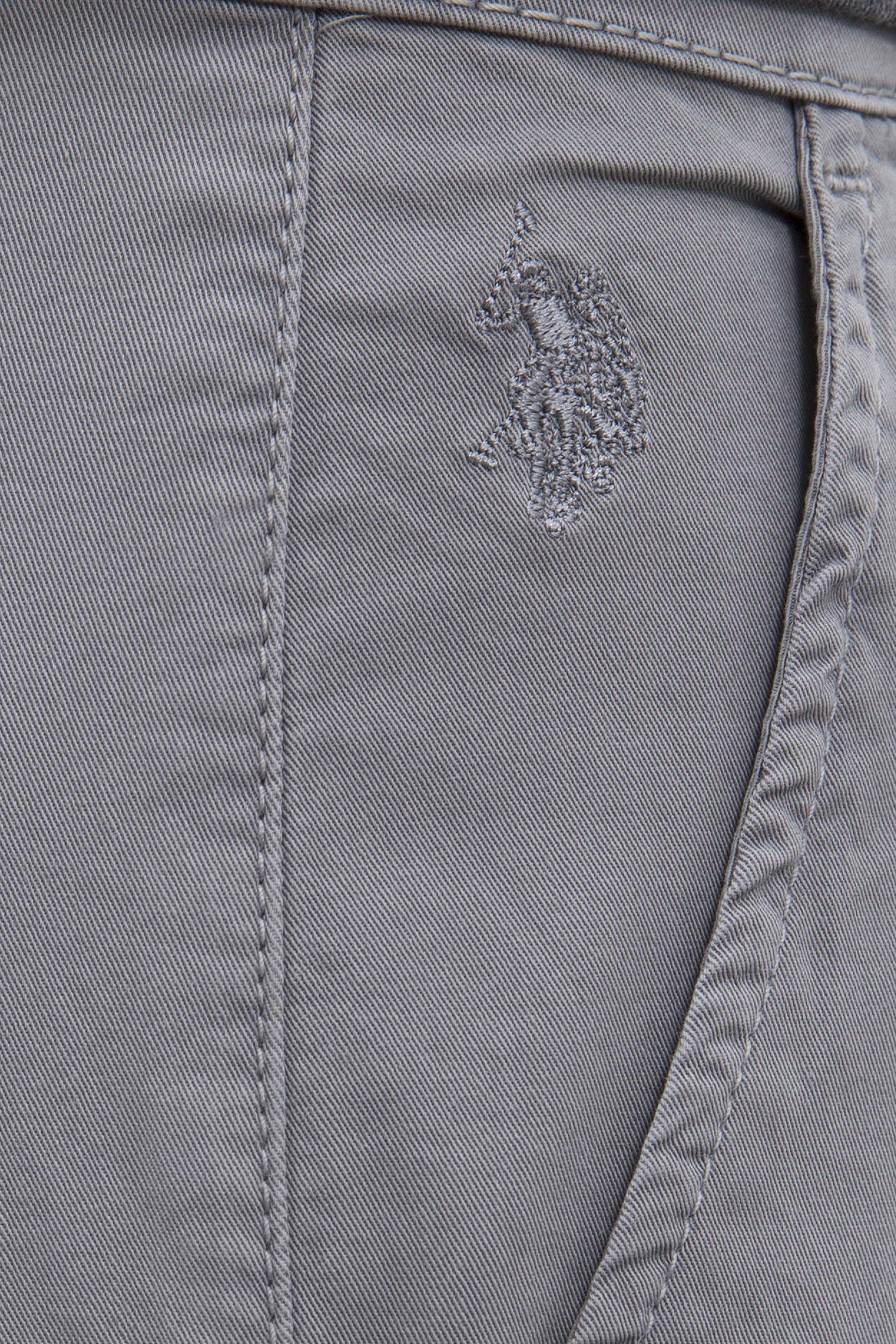 Erkek Gri Dokuma Bermuda Capri - Image 4