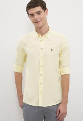 Erkek Sarı Gömlek Uzunkol Basic - 50218882121