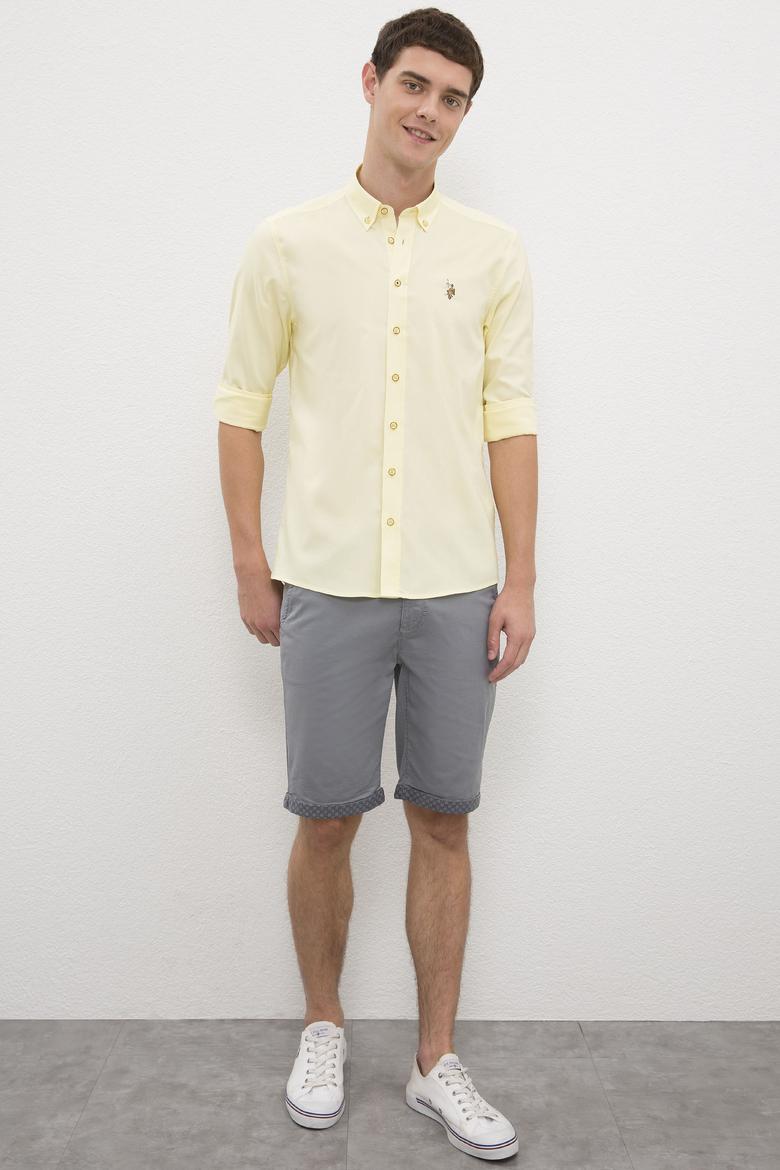 Erkek Sarı Gömlek Uzunkol Basic - 50218882121