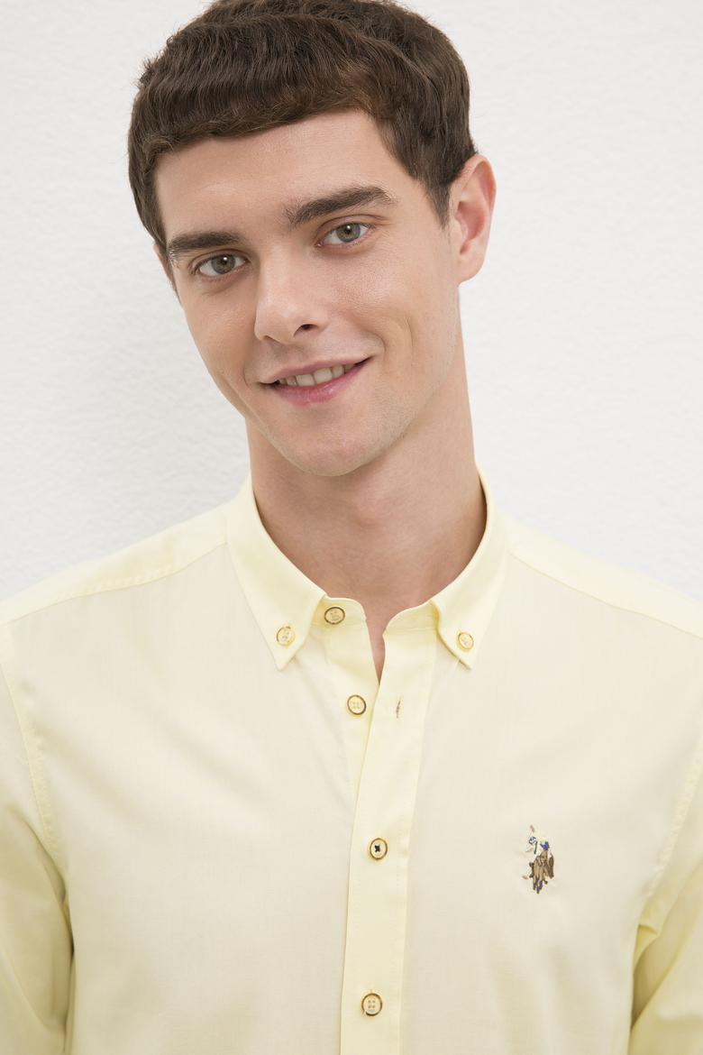 Erkek Sarı Gömlek Uzunkol Basic - 50218882121