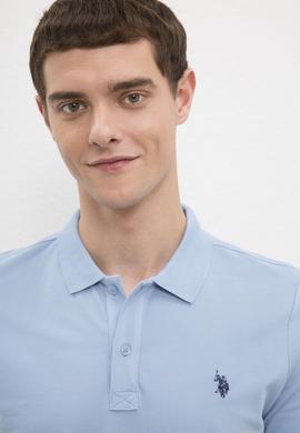 Erkek Açık İndigo Basic Tişört - 50187188080