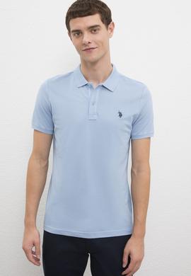 Erkek Açık İndigo Basic Tişört - 50187188080