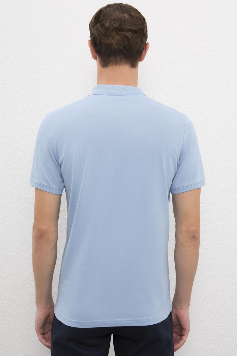 Erkek Açık İndigo Basic Tişört - 50187188080