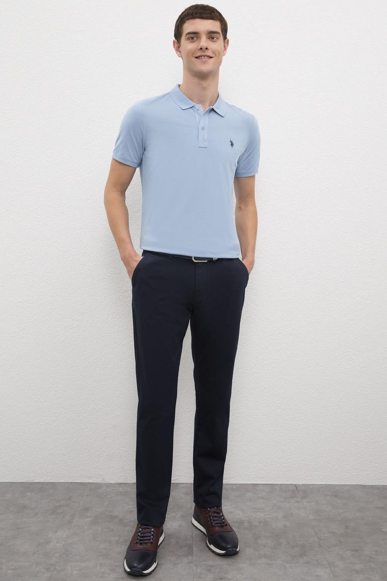 Erkek Açık İndigo Basic Tişört - 50187188080