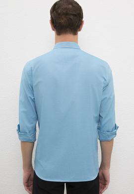 Erkek Mavi Gömlek Uzunkol Basic - 50226811067