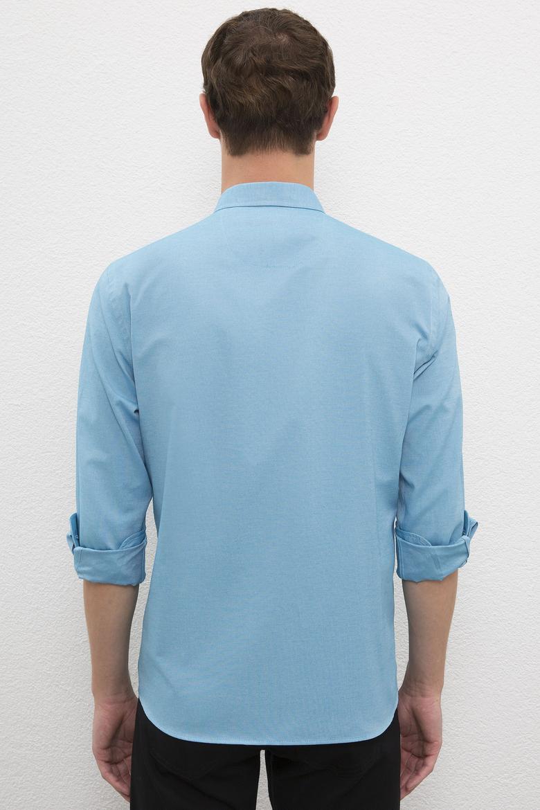 Erkek Mavi Gömlek Uzunkol Basic - 50226811067