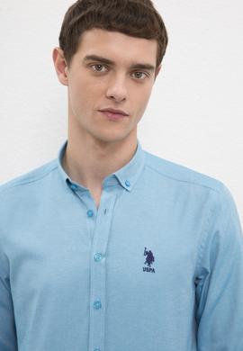 Erkek Mavi Gömlek Uzunkol Basic - 50226811067