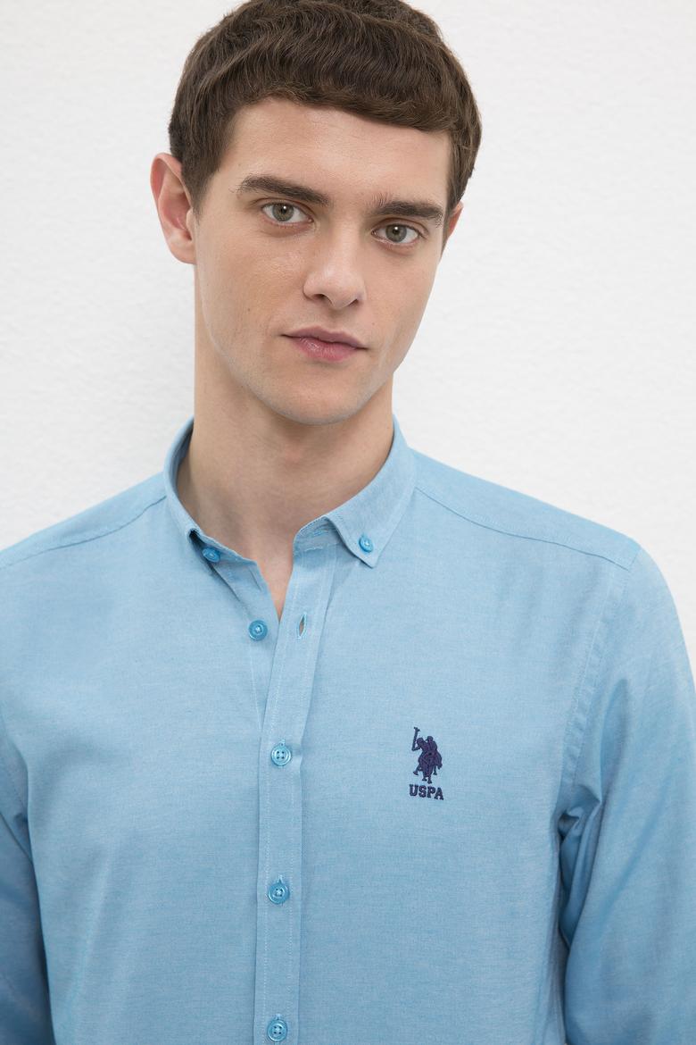 Erkek Mavi Gömlek Uzunkol Basic - 50226811067