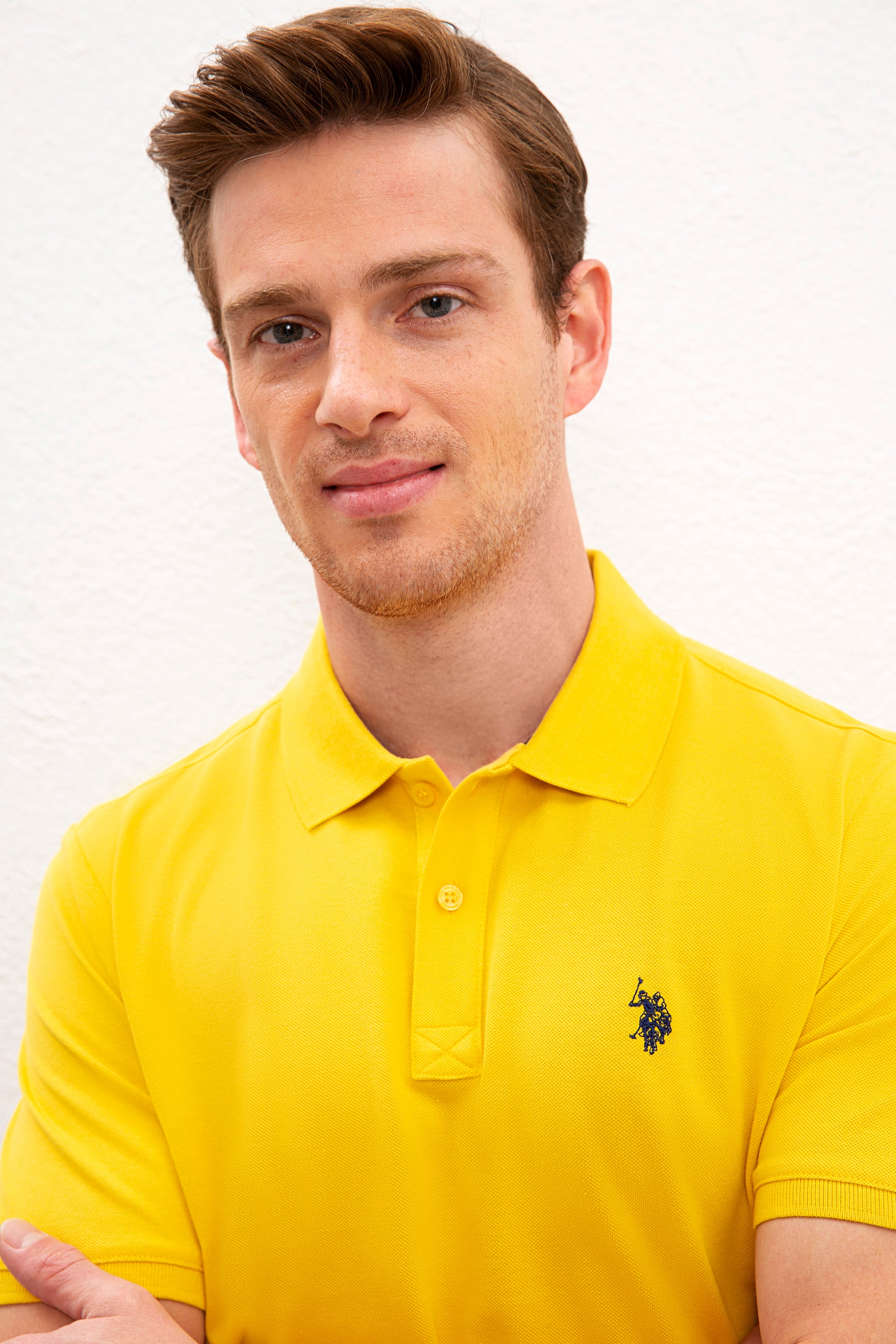 Erkek Safran Basic Polo Yaka Tişört