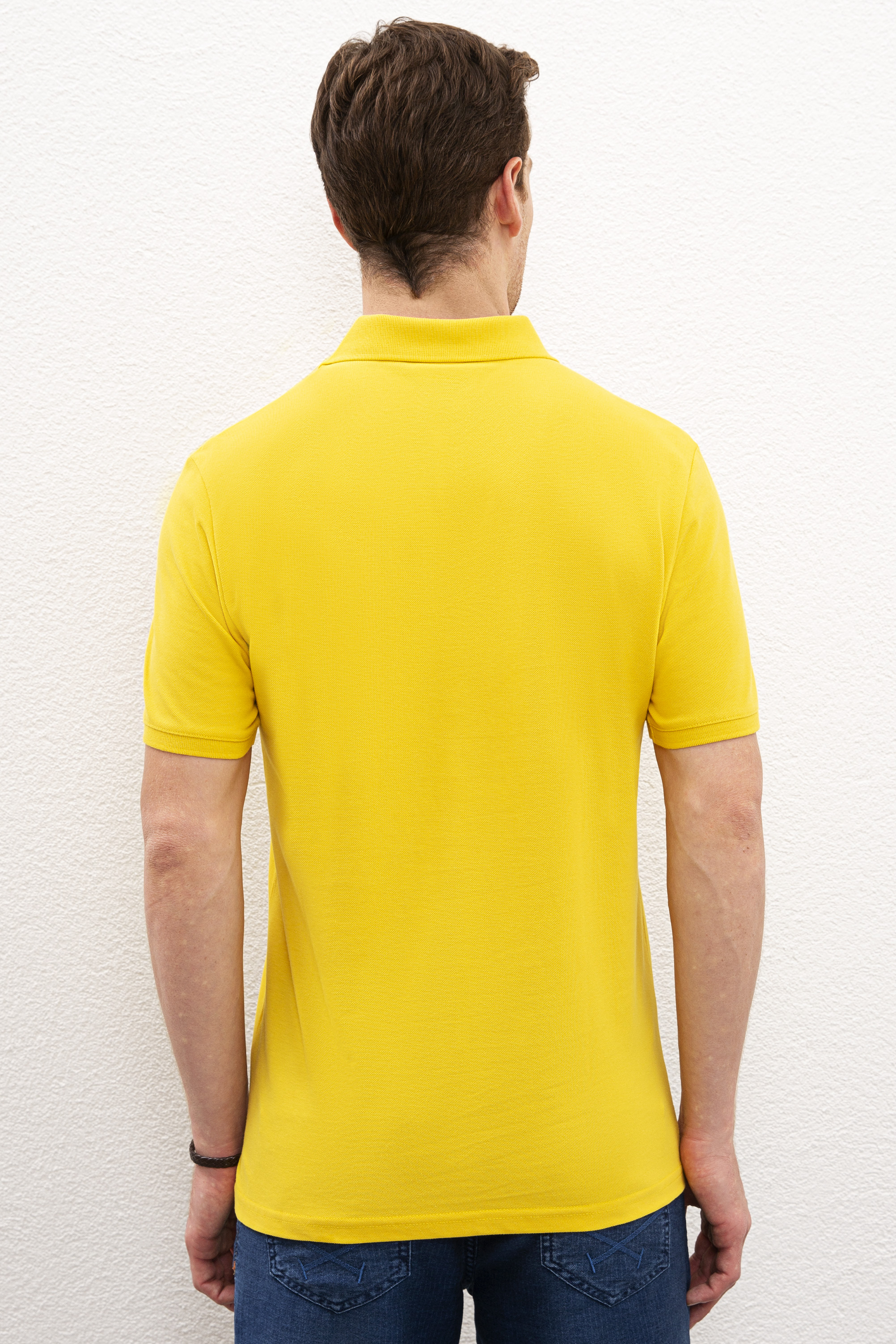Erkek Safran Basic Polo Yaka Tişört