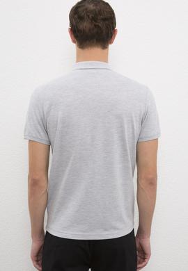 Erkek Gri Slim T-Shirt - 50187188025